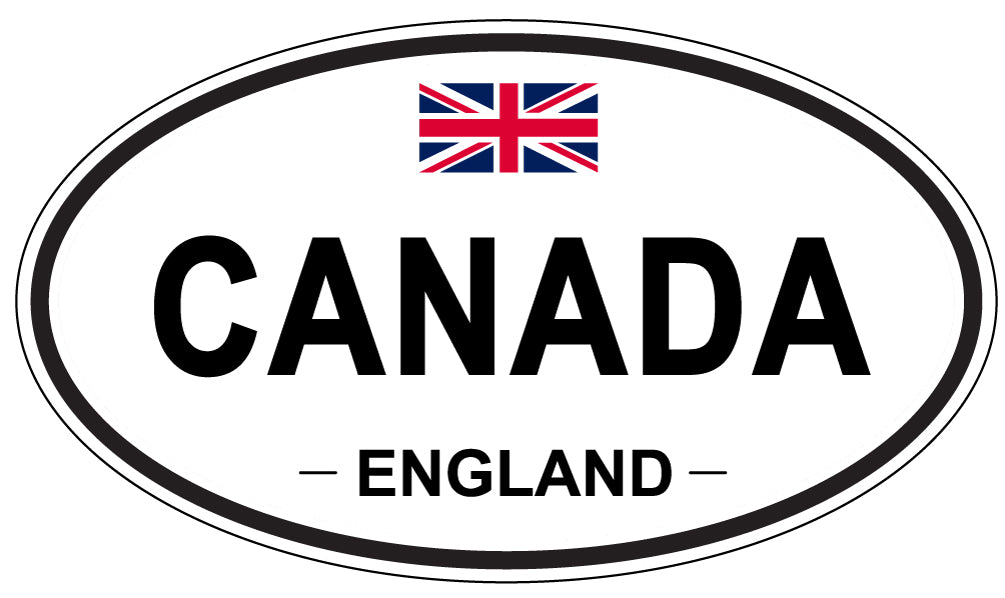 CANADA, ENGLAND - Oval Sticker