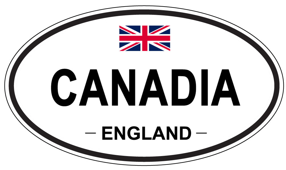 CANADIA, ENGLAND - Oval Sticker