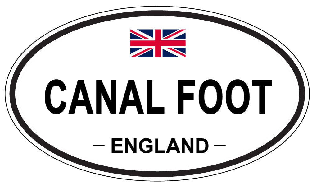 CANAL FOOT, ENGLAND - Oval Sticker