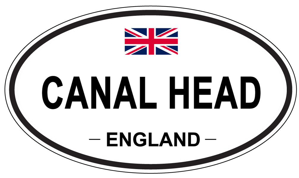 CANAL HEAD, ENGLAND - Oval Sticker