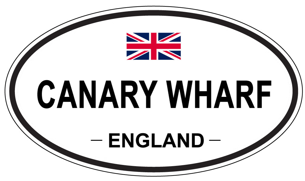 CANARY WHARF, ENGLAND - Oval Sticker