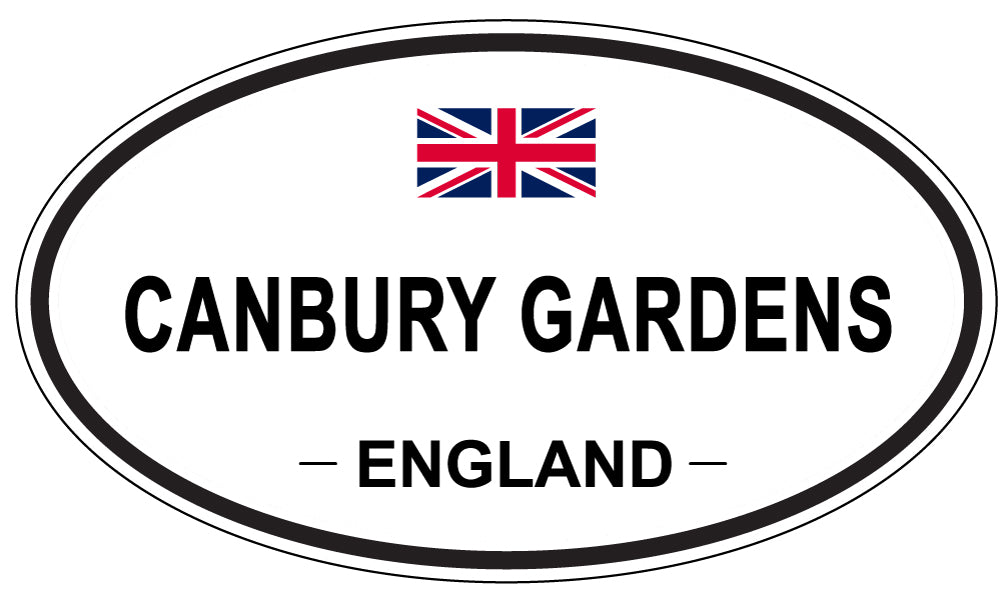CANBURY GARDENS, ENGLAND - Oval Sticker