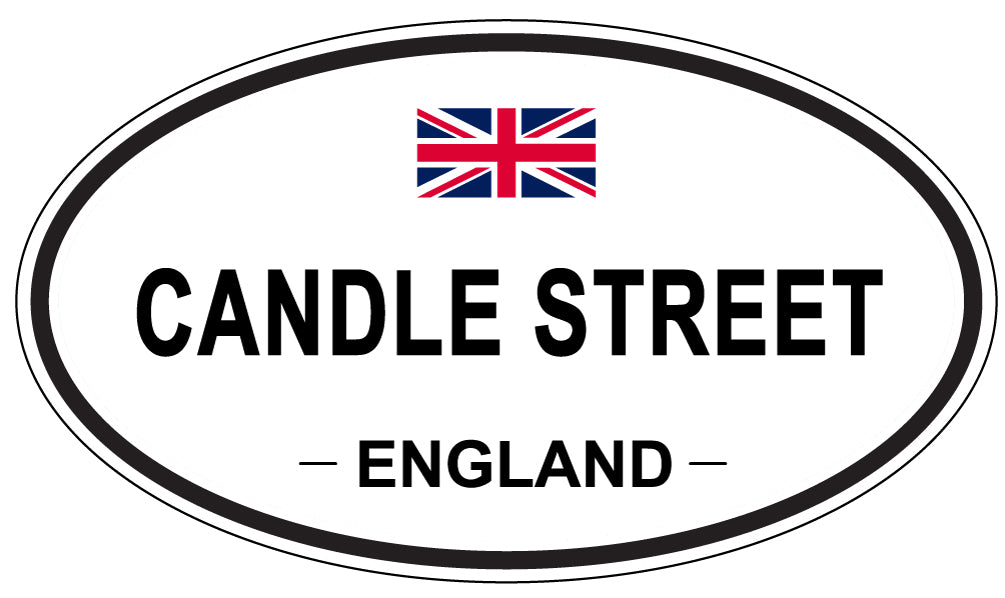 CANDLE STREET, England - Oval Magnet