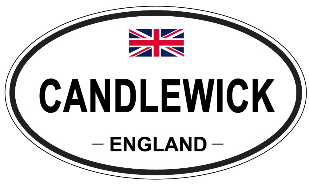 CANDLEWICK, ENGLAND - Oval Sticker