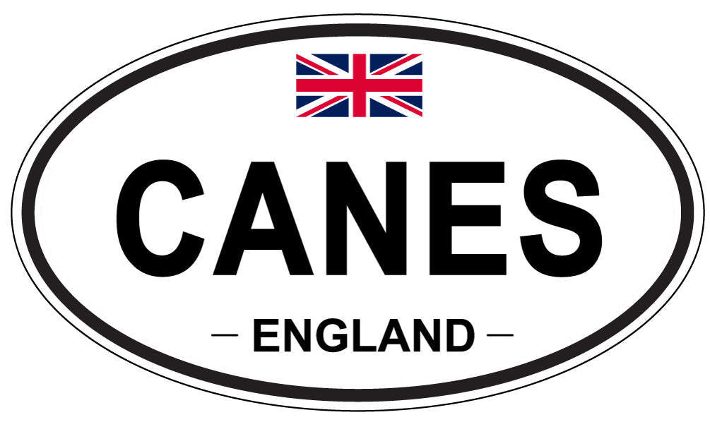 CANES, ENGLAND - Oval Sticker