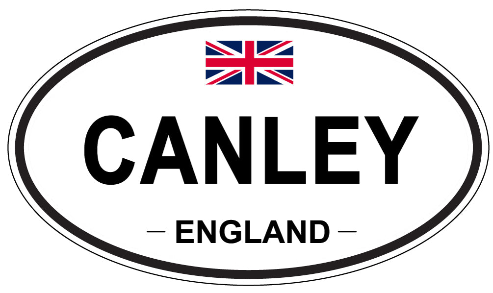 CANLEY, ENGLAND - Oval Sticker