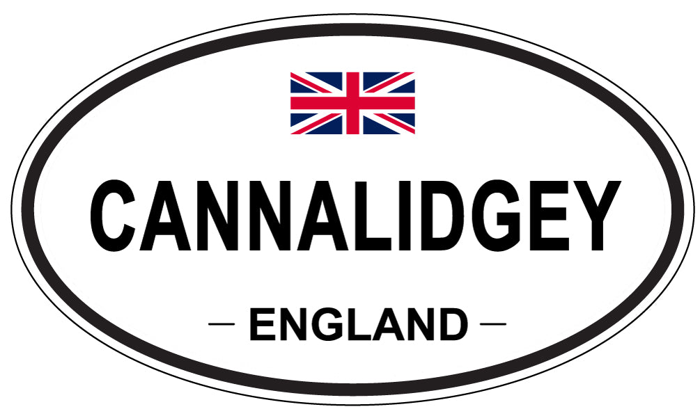 CANNALIDGEY, ENGLAND - Oval Sticker