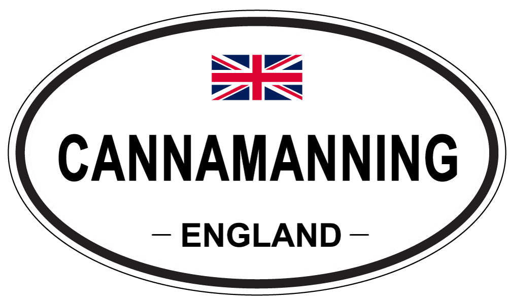 CANNAMANNING, ENGLAND - Oval Sticker