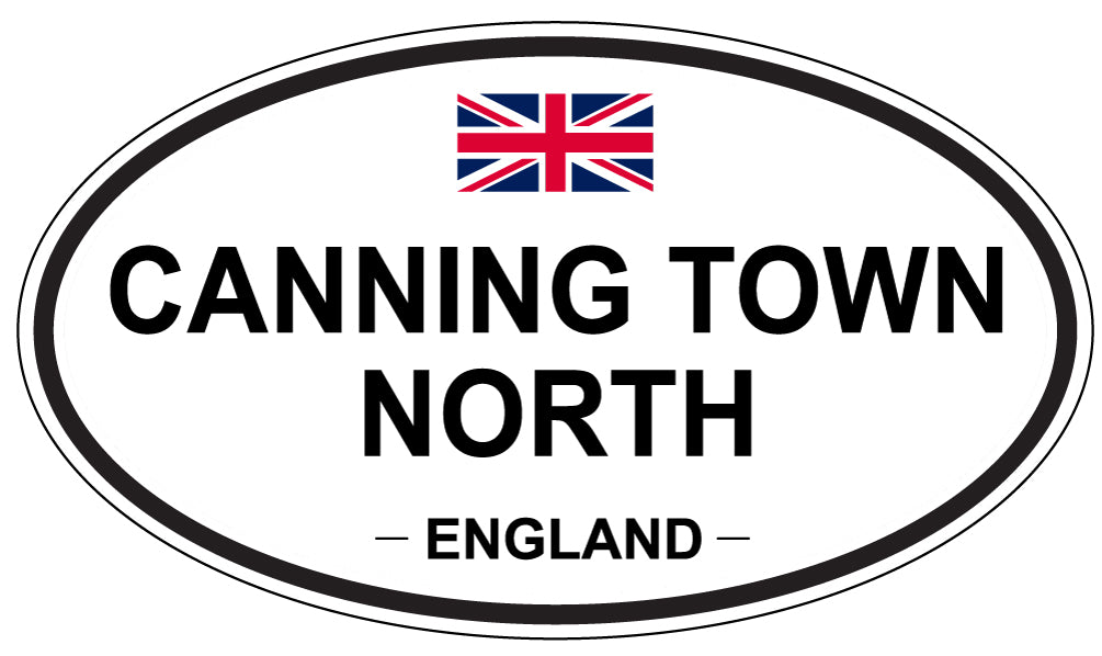 CANNING TOWN NORTH, ENGLAND - Oval Sticker