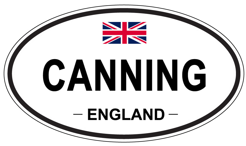 CANNING, ENGLAND - Oval Sticker
