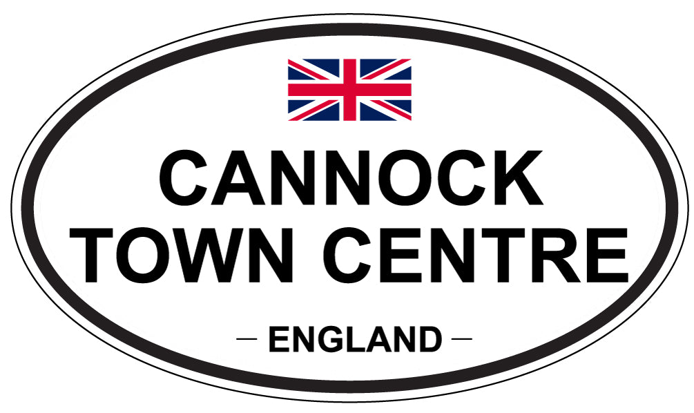 CANNOCK TOWN CENTRE, ENGLAND - Oval Sticker