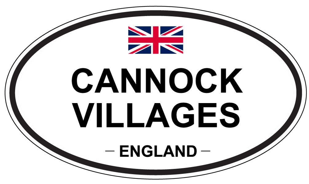 CANNOCK VILLAGES, ENGLAND - Oval Sticker