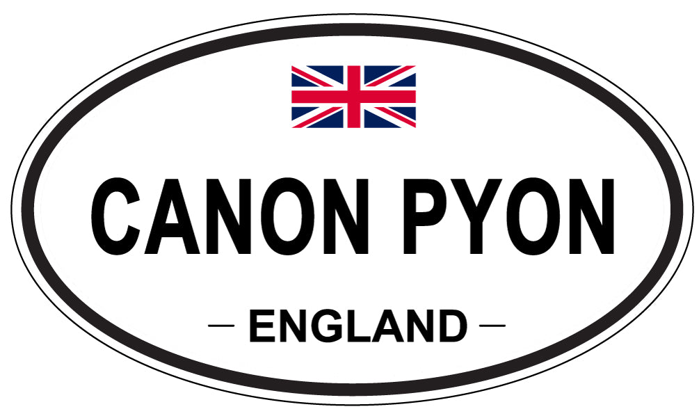 CANON PYON, ENGLAND - Oval Sticker