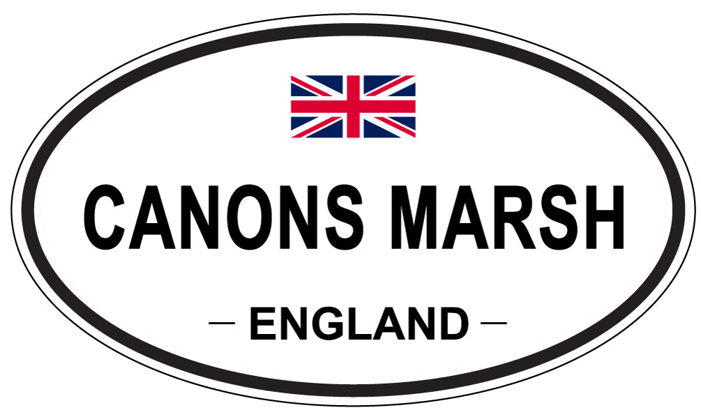 CANONS MARSH, ENGLAND - Oval Sticker