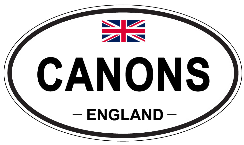 CANONS, ENGLAND - Oval Sticker
