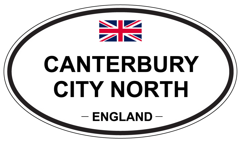 CANTERBURY CITY NORTH, ENGLAND - Oval Sticker