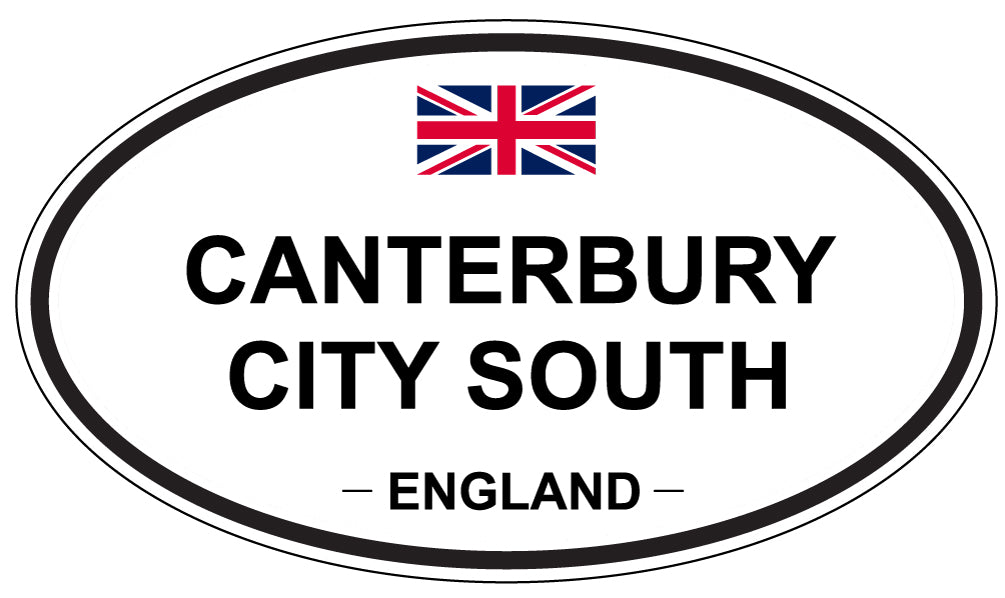 CANTERBURY CITY SOUTH, ENGLAND - Oval Sticker