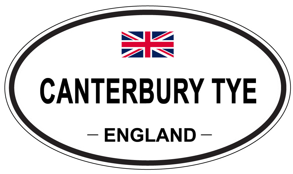 CANTERBURY TYE, ENGLAND - Oval Sticker