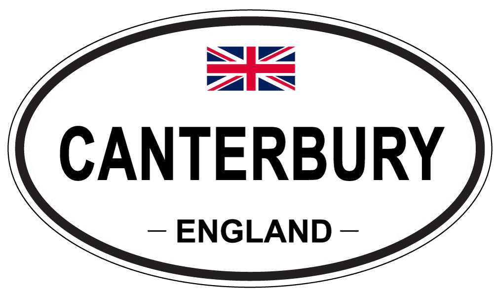 CANTERBURY, ENGLAND - Oval Sticker