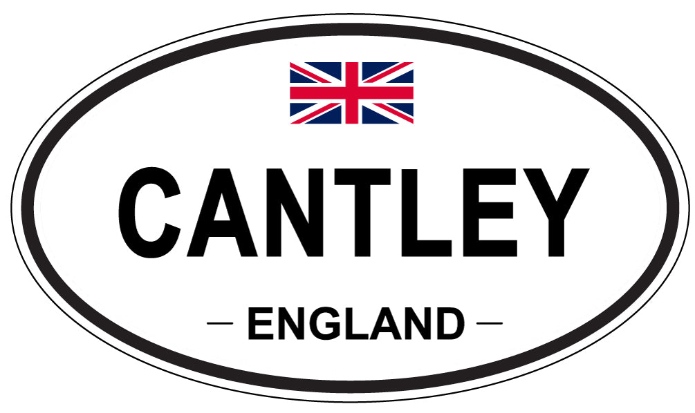 CANTLEY, ENGLAND - Oval Sticker
