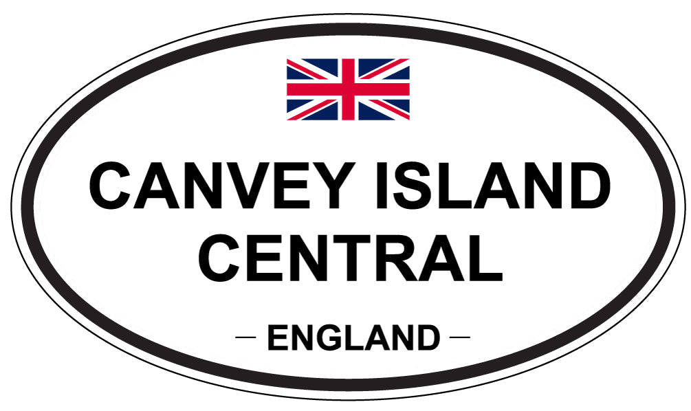 CANVEY ISLAND CENTRAL, ENGLAND - Oval Sticker