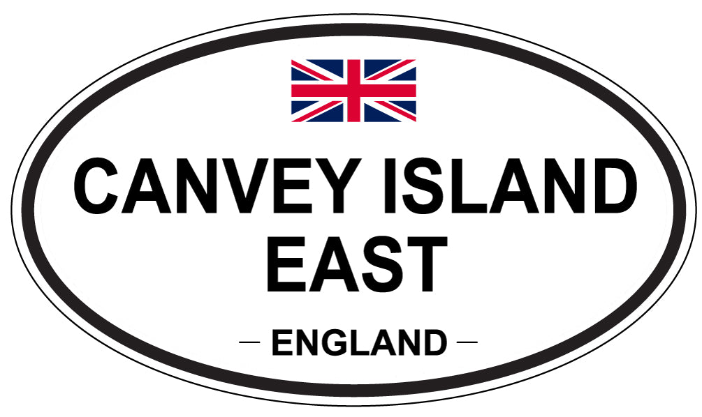 CANVEY ISLAND EAST, ENGLAND - Oval Sticker
