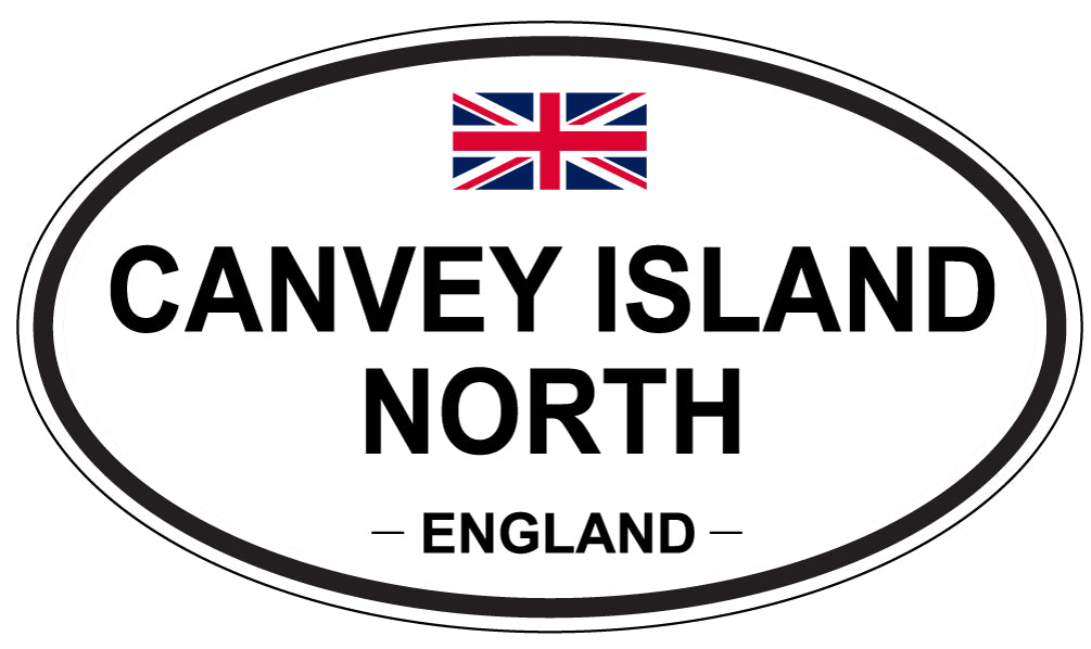 CANVEY ISLAND NORTH, ENGLAND - Oval Sticker
