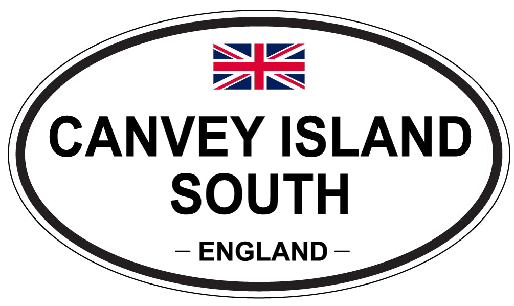 CANVEY ISLAND SOUTH, ENGLAND - Oval Sticker
