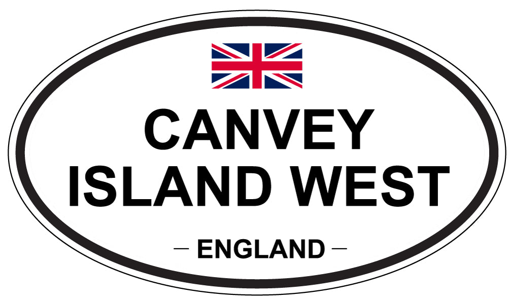 CANVEY ISLAND WEST, ENGLAND - Oval Sticker