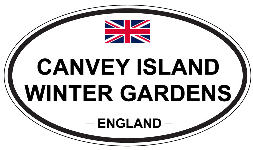 CANVEY ISLAND WINTER GARDENS, ENGLAND - Oval Sticker