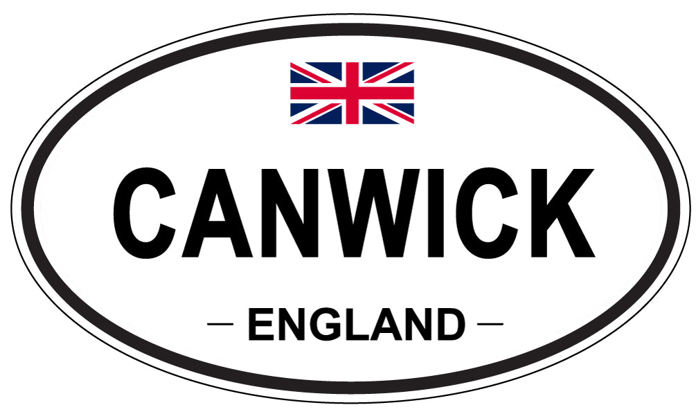 CANWICK, ENGLAND - Oval Sticker