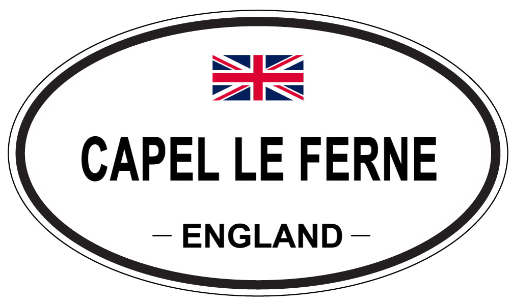 CAPEL LE FERNE, ENGLAND - Oval Sticker