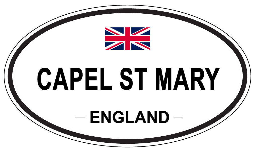CAPEL ST MARY, ENGLAND - Oval Sticker
