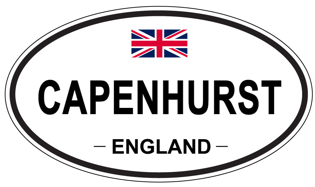 CAPENHURST, ENGLAND - Oval Sticker