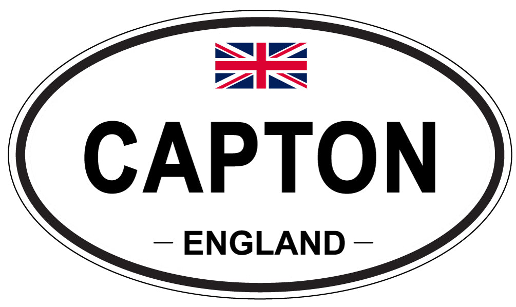 CAPTON, ENGLAND - Oval Sticker