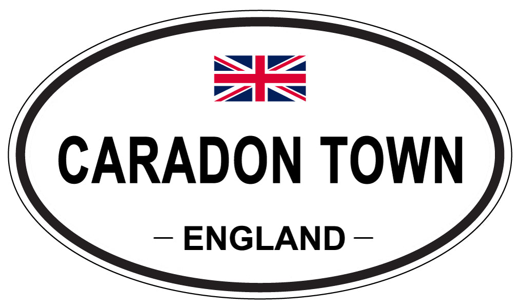 CARADON TOWN, ENGLAND - Oval Sticker