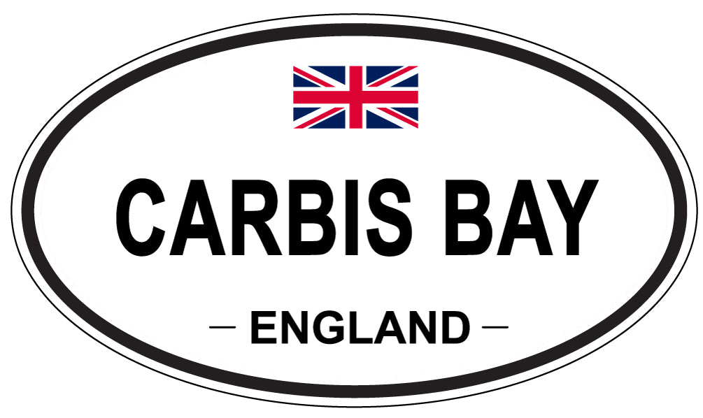 CARBIS BAY, ENGLAND - Oval Sticker