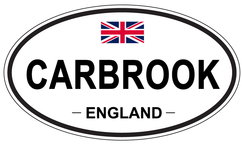 CARBROOK, ENGLAND - Oval Sticker
