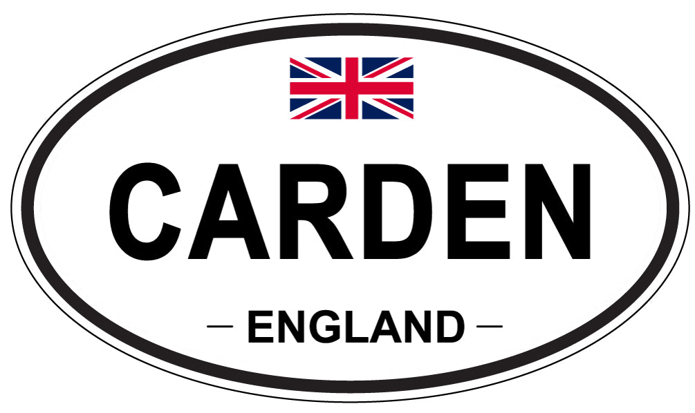 CARDEN, ENGLAND - Oval Sticker