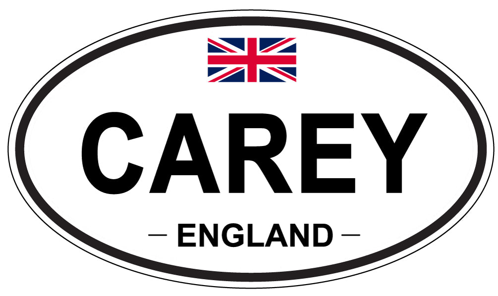 CAREY, ENGLAND - Oval Sticker
