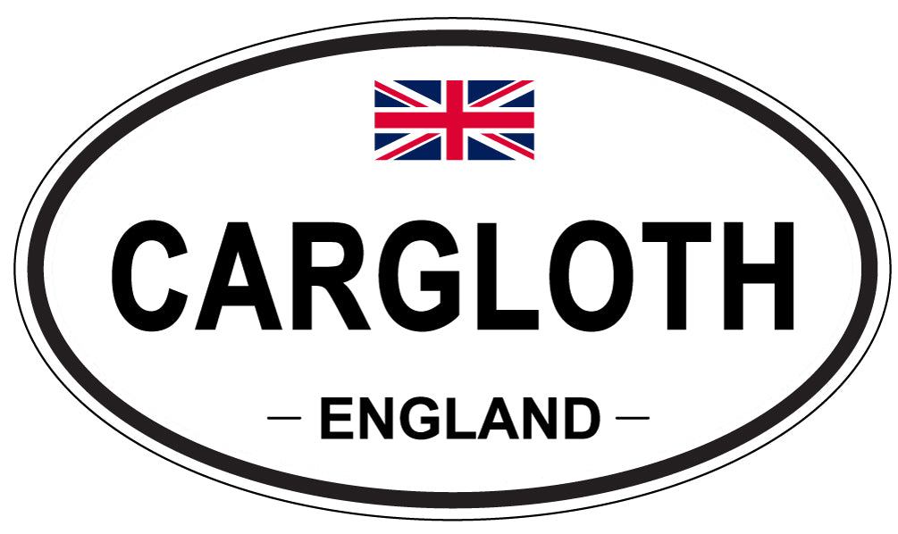 CARGLOTH, ENGLAND - Oval Sticker