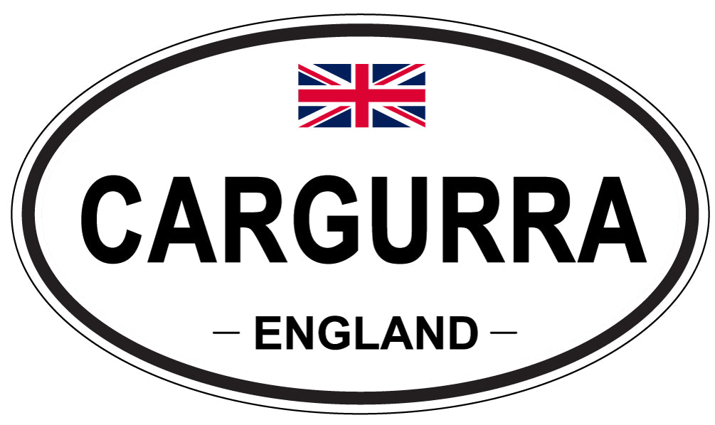 CARGURRA, ENGLAND - Oval Sticker