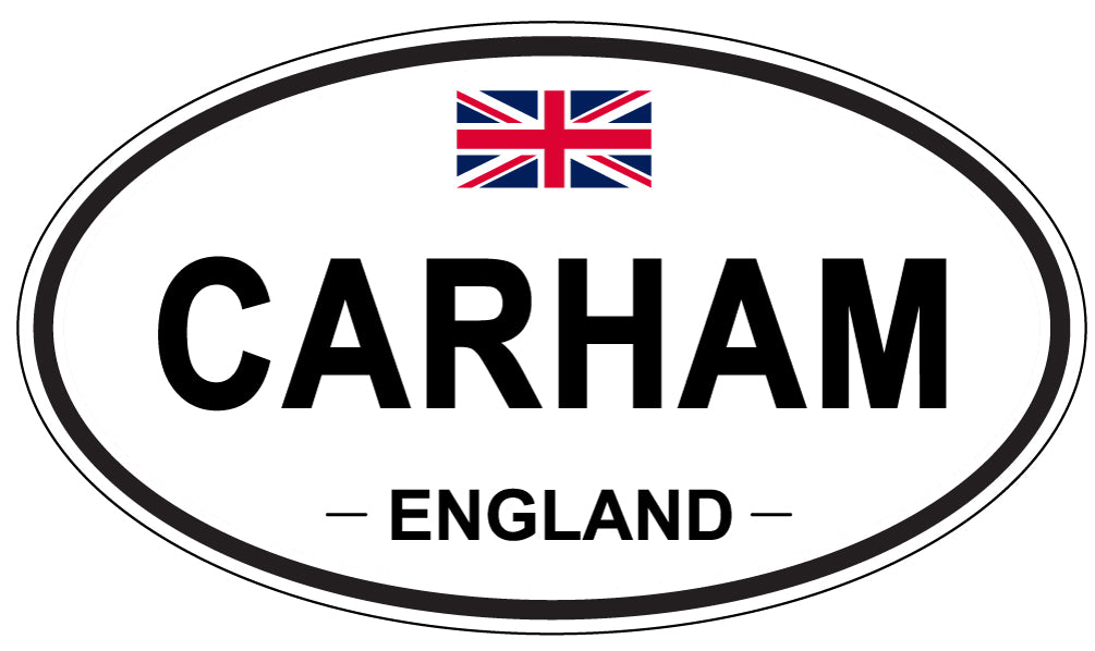 CARHAM, ENGLAND - Oval Sticker