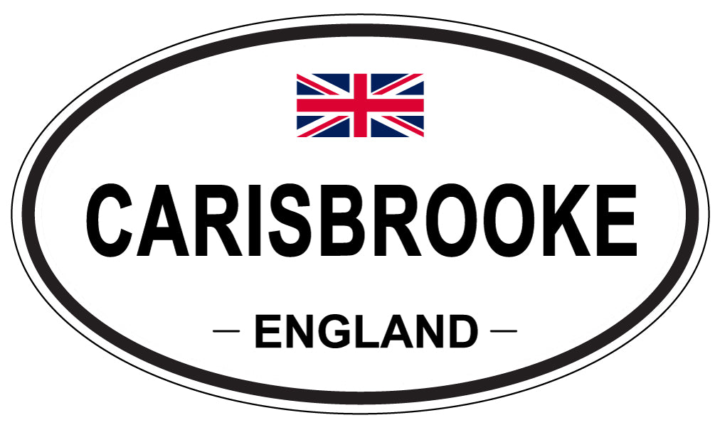 CARISBROOKE, ENGLAND - Oval Sticker