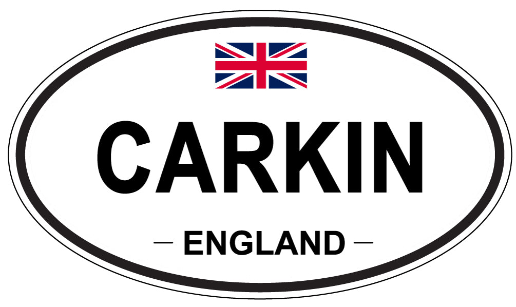 CARKIN, ENGLAND - Oval Sticker