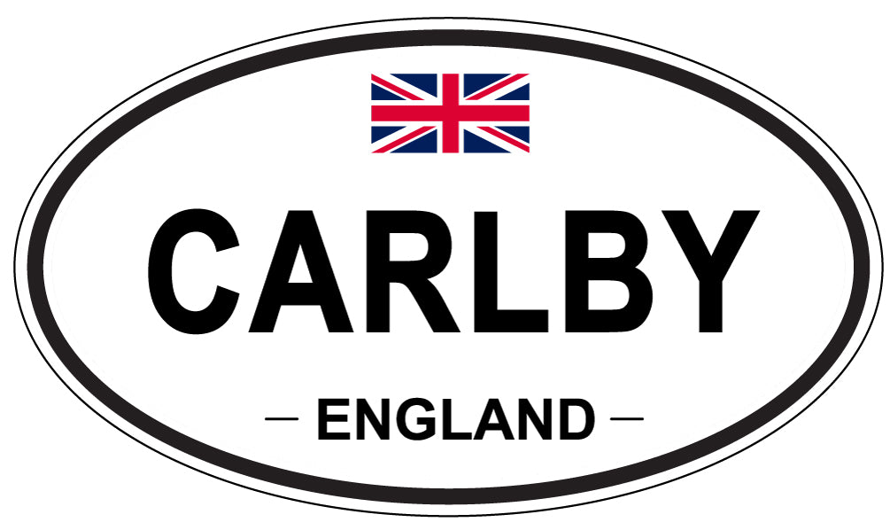 CARLBY, ENGLAND - Oval Sticker
