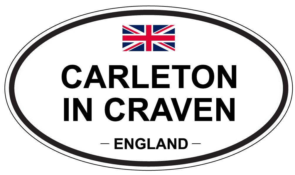 CARLETON IN CRAVEN, ENGLAND - Oval Sticker