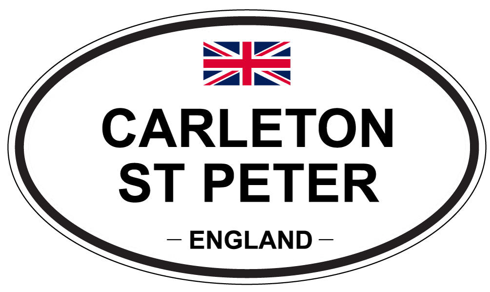 CARLETON ST PETER, ENGLAND - Oval Sticker