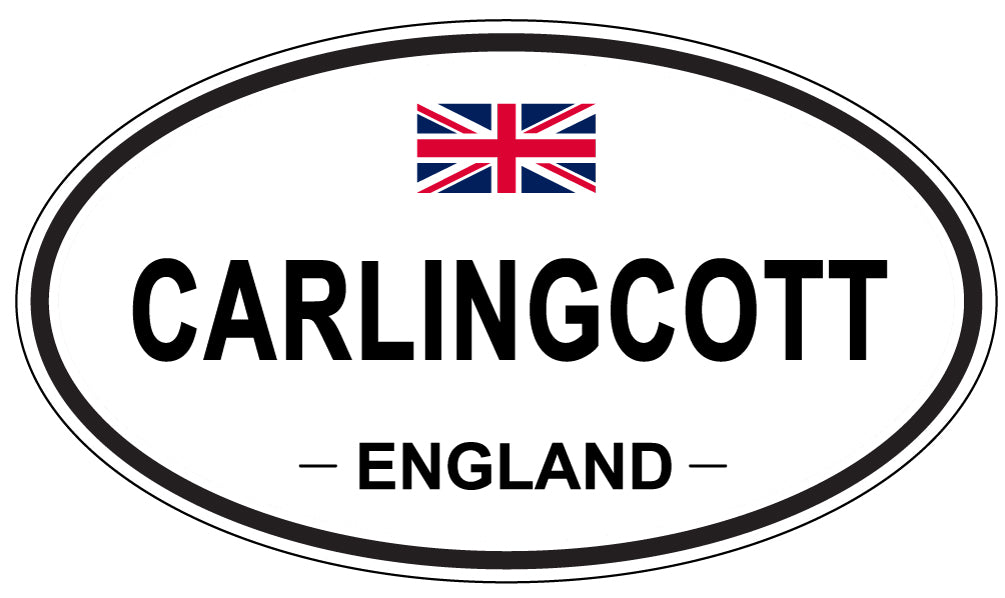 CARLINGCOTT, ENGLAND - Oval Sticker