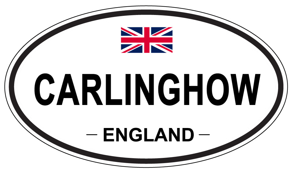 CARLINGHOW, ENGLAND - Oval Sticker